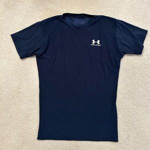 Under Armour Short Sleeve Navy Blue Tee Size XL